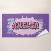 Amelia Jouw naam Graffiti Bath Beach Towel Badhanddoek (Badhanddoek)