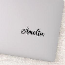 Amelia Naam - Handgeschreven kalligrafie Sticker