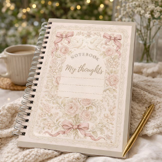 Amelia Notebook - Floral spiral notebook Notitieboek