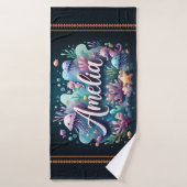 Amelia Personalisé Ocean Jellyfish Sous l'eau (Serviette de bain)