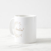 Amelia Personalised Name Mug - Elegant Celestial  (Devant gauche)