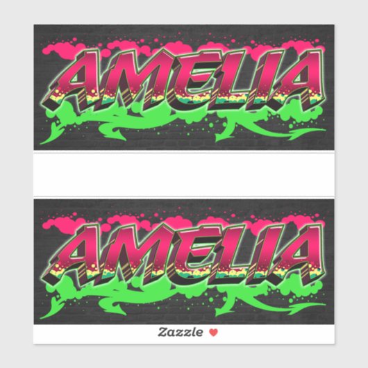 Amelia Vorname Name Graffiti Aufkleber Sticker (Vel)