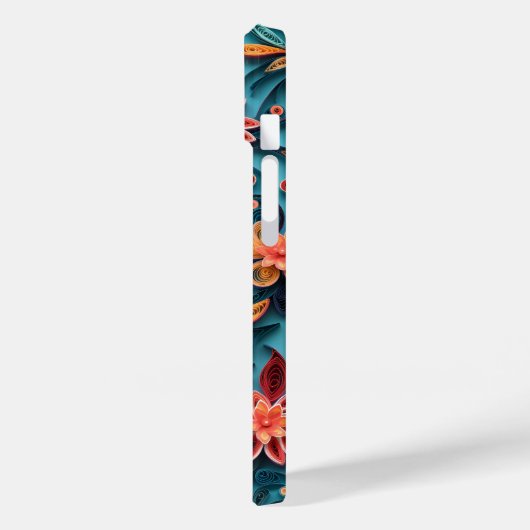 Amely There Naadloze bloemenpapier patroon Case-Mate iPhone Case (Achterkant / Links)