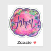 Amen Fun Pink Inspirivity Sticker religieux (Feuille)