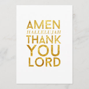 Amen Hallelujah Hartelijk dank, Lord Desk Card Bedankkaart