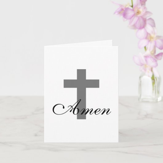  AMEN met CROSS | Kaart (Orchidee)