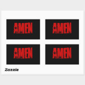 Amen Rechthoekige Sticker (Vel)