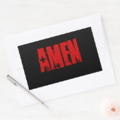 Amen Rechthoekige Sticker (Envelop)