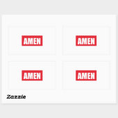 Amen Rechthoekige Sticker (Vel)
