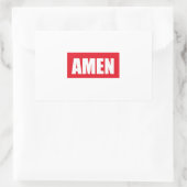 Amen Rechthoekige Sticker (Tas)