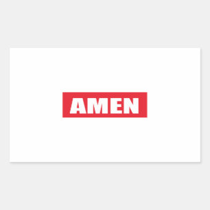 Amen Rechthoekige Sticker