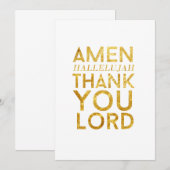 Amen seigneur Desk Card de Merci d'alléluia (Devant / Derrière)