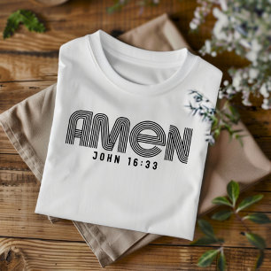 Amen voor Mannen en Vrouwen Christelijk T-shirt