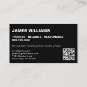 Aménagement de la pelouse Carte de visite du code (Dos)