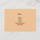 Aménagement du carte de visite (Dos)