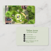 aménagement du carte de visite de concepteur (Devant / Derrière)