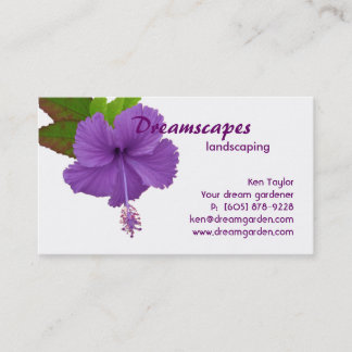 Aménagement du carte de visite pourpre de fleur de