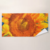 Aménagement tournesol. Imitation style Van Gogh.  (Serviette de bain)