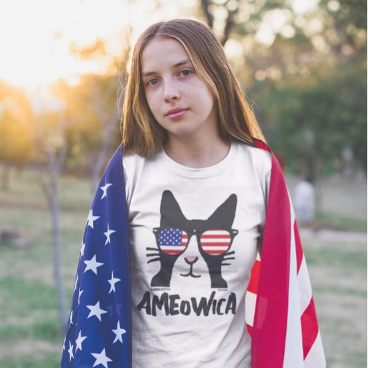 AMEOWICA tuxedo T-shirts de chat, filles dames