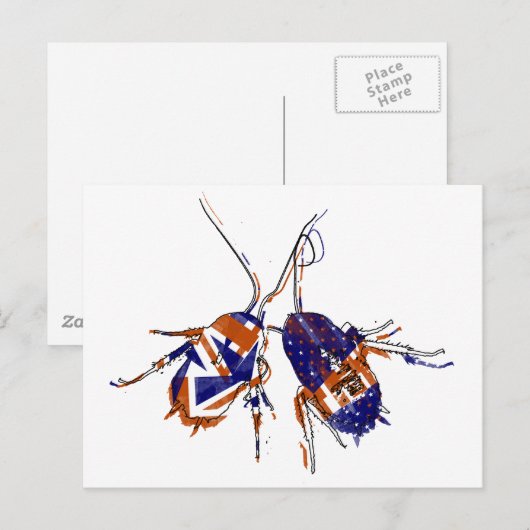Ameri-Brit Cockroaches Briefkaart (Voorkant / Achterkant)