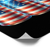 Ameri-can Grappige Bierblikje Vlag Patriottisch 4 Poster (Hoek)