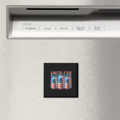 Ameri-can Grappige Bierblikje Vlag Patriottisch 4e Magneet (Insitu (Vaatwasser))