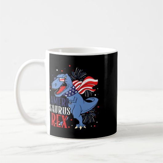 Ameri Saurus Rex 4 juli dinosaurus onafhankelijkhe Koffiemok (Links)