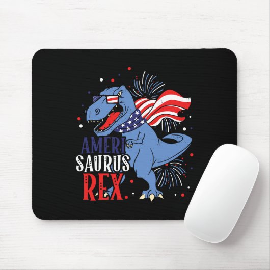 Ameri Saurus Rex 4 juli dinosaurus onafhankelijkhe Muismat (Met muis)