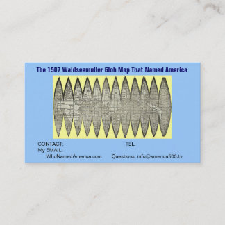 America500 Birthday Visitekaartje