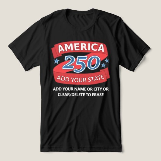 America 250 Add State Patriotic Apparel For Dark Tri-Blend Shirt (Design voorkant)