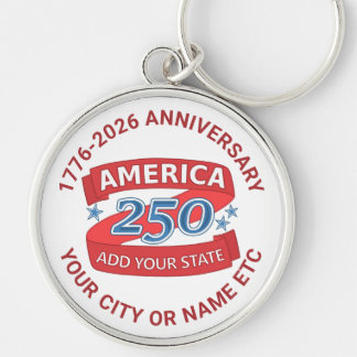 America 250 Add State USA Anniversary Keepsake Sleutelhanger