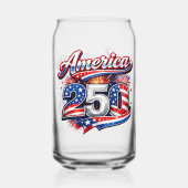 America 250 blikvorm glas (Voorkant)