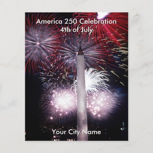America 250 Community Fireworks WA Monument Flyer (Voorkant)