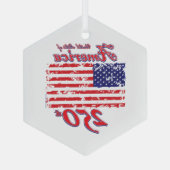 America 250 glas ornament (Achterkant)