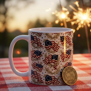 America 250 Heritage Vlagpatroon Koffiemok