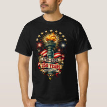 America 250 Jaar 1776–2026 Vrijheid Fakkel T-Shirt