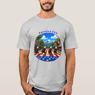America 250 met vier Amerikaanse zeearenden op de T-shirt