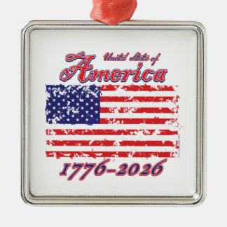 America 250 metalen ornament