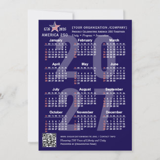 America 250 Patriottisch Blauw 2027 Agenda Kaart