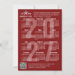 America 250 Patriottische Blau 2027 Agenda Kaart