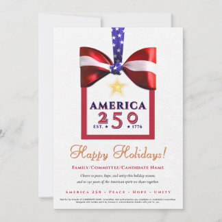 America 250 Rode Patriottische 2027 Kalender Campa Feestdagenkaart