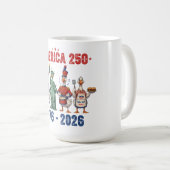 America 250 Silly Geese Funny Patriotic Coffee Mug (Devant droit)