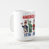 America 250 Silly Geese Funny Patriotic Coffee Mug (Devant gauche)
