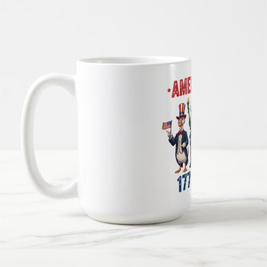 America 250 Silly Geese Funny Patriotic Coffee Mug (Gauche)