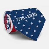 America 250 Star Spangled Stripes 1776 2026 Stropdas (Opgerold)