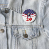 America 250 Stars Stripes Design Ronde Button 5,7 Cm (In situ)