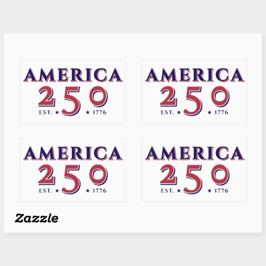 America 250 Verenigde Staten Patriotic Keepsake Gi Rechthoekige Sticker (Vel)