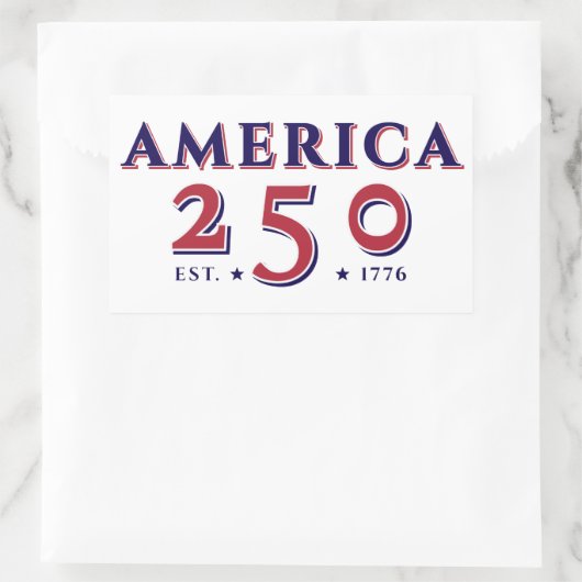 America 250 Verenigde Staten Patriotic Keepsake Gi Rechthoekige Sticker (Tas)