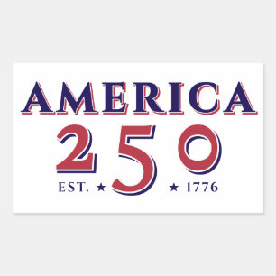 America 250 Verenigde Staten Patriotic Keepsake Gi Rechthoekige Sticker