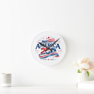 America 250 Viering 1776–2026 Jubileum Ronde Klok